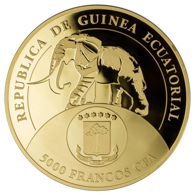 Аверс золотой монеты Трамп