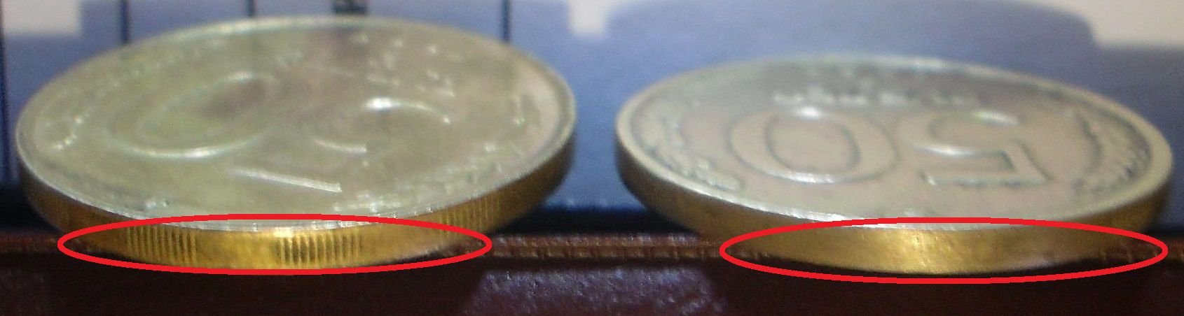 Бракованный гурт на монете