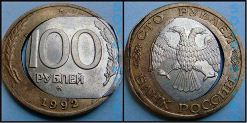 Перекос внутренней вставки биметалла